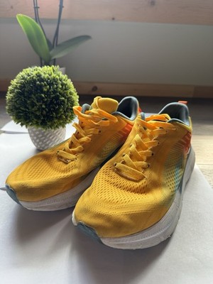 RBX Men's Mesh Lace Up Running Sneakers Yellow Orange Blue White