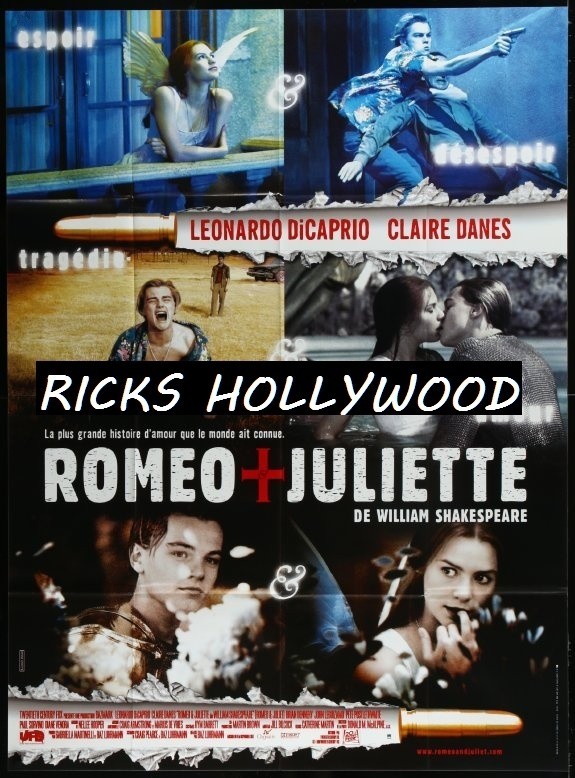Orignl ROMEO + JULIET French Movie Theatre Poster 45 1/2 x 61 3/4 DICAPRIO DANES