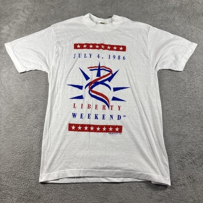 Vintage Liberty Weekend 1986 T Shirt 100 yr Centennial Statue Patriotic USA Sz M