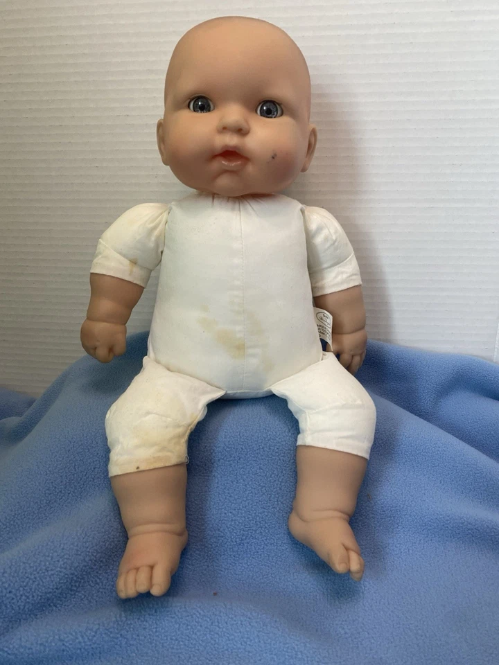 Berenguer Baby Doll Soft Body Blue Glass Eyes Molded Hair JC Toys - Image 2 of 4
