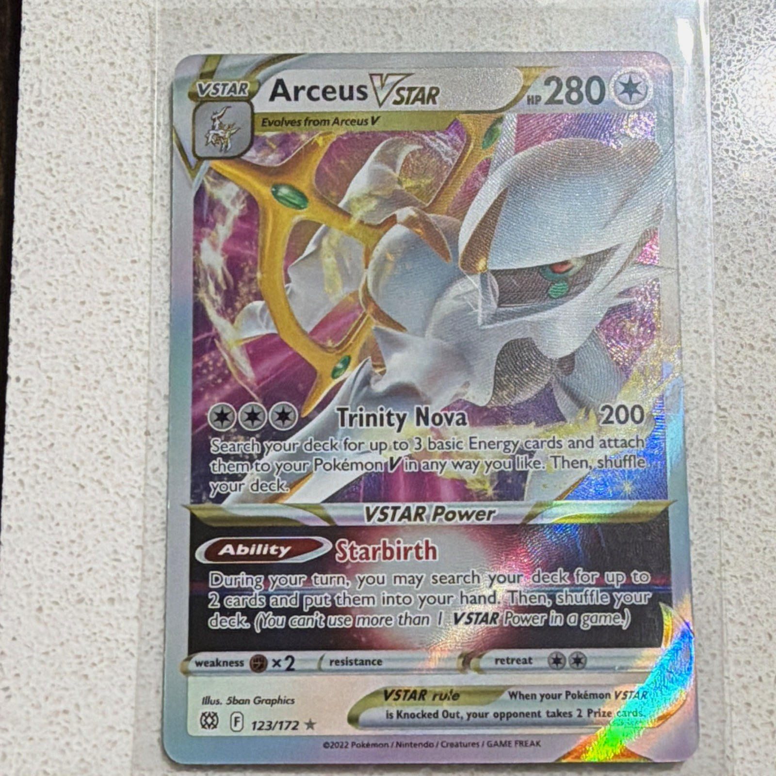 Pokemon Company Arceus VSTAR 123/172 Brilliant Stars Holo Ultra Rare EN