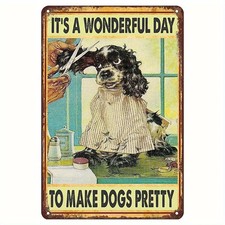 Fun Dog Groomer Tin Metal Signs Home D cor The Perfect Gift for Pet Lovers Suita