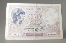 5 Francs Violet, Billet France, NF.5-10-1939