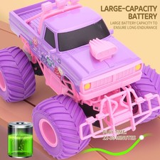 B-Remote Control Car For Girls 2.4GHz Pink Purple Remote Control Pickup Truck
