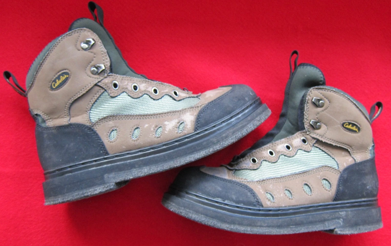 Cabela's Ultralight Felt Sole Fly Fishing Wading Boots Men's US Size 10EEE