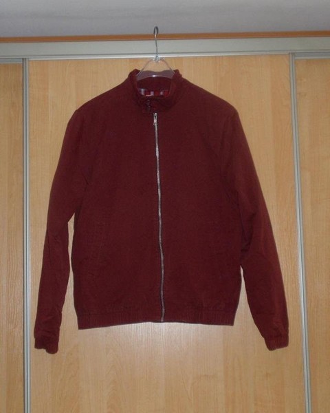 Men Topman Jacket Burgundy Polyester S