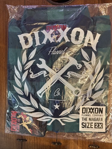 Dixxon Flannel Co The Niagara Shirt Mens 2X 2XL XXL Green Navy Plaid BNIB Falls