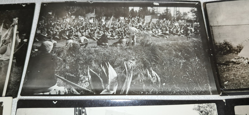 1920-30's 10 Cool Vintage Photos Boy Scouts Jamboree Flag Ceremony + 1 Negative - Afbeelding 9 van 11