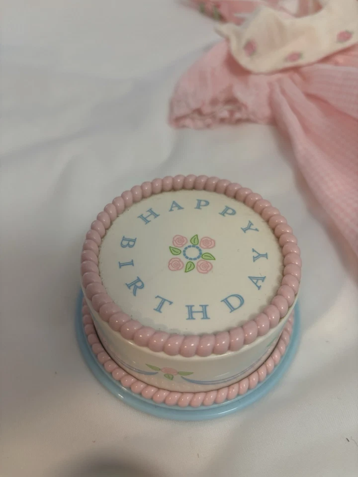 Juego de cumpleaños Bitty Baby vintage con juguete de pastel de trabajo 1995 Foto 4 de 4