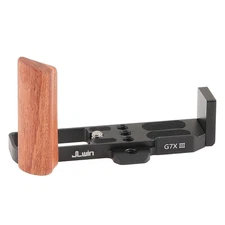 Quick Release L-Shaped Bracket w/ Wooden Handle Grip for Canon G7X II / G7X III