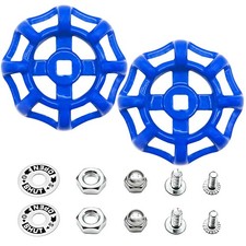 DKSNJW 2 Pack Thickened Outdoor Faucet Handle with Screws 7mm x 7mm, Blue