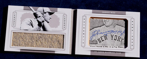 Johnny Mize 2014 National Treasures Legends jersey auto booklet /10