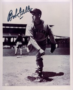 BOB FELLER  8 x 10 Color Photo,  Auto Ticket COA