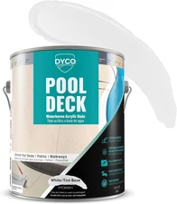 Pool Deck Waterborne Acrylic Stain - Tint Base, 1 Gallon, Concrete Stain for Poo
