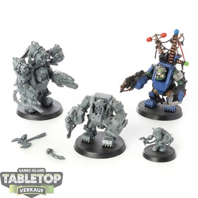 Orks - 2x Big Mek in Mega Armour & 1x Meganobz - teilweise bemalt