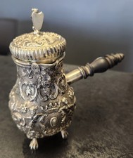 Antique sterling silver chocolate pot by Ate de Groot Boersman
