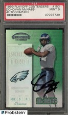 1999 Playoff Contenders Rookie Ticket #153 Donovan McNabb RC AUTO PSA 9 MINT