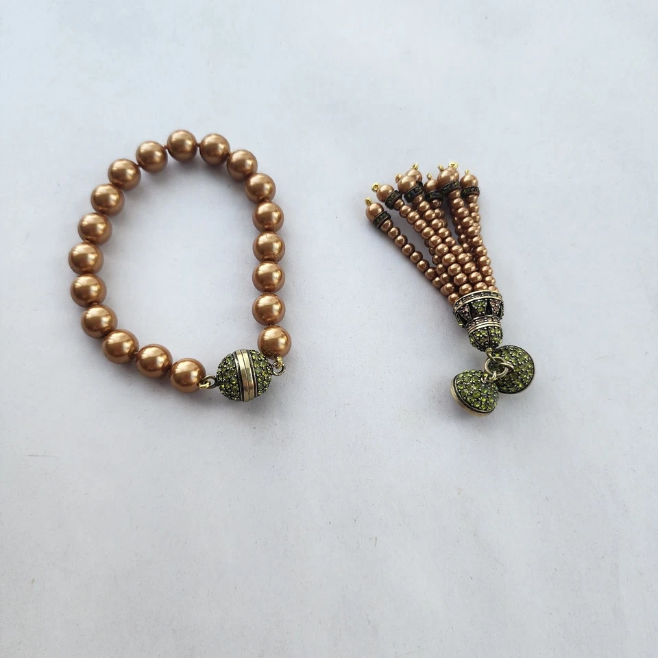 Pulsera Heidi Daus Joyería Swarovski Cristal Vidrio Perlas Potenciador Borla Nueva Foto 4 de 4