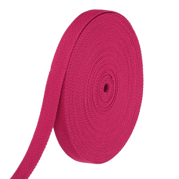 Baumwollband 0.8 Zoll 15.3 Yard Polyester Baumwollband Riemen Rose Rot-image