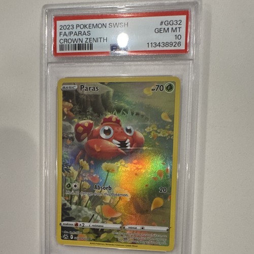 Paras PSA 10 GG32/GG70 Crown Zenith Galarian Gallery EN Holo Full Art 2023