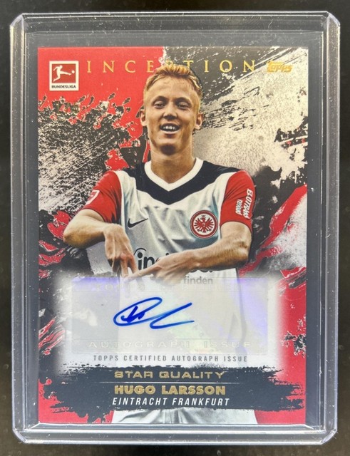 2025-26 Topps Chrome Bundesliga Hugo Larsson Auto Autograph #BA-HL Frankfurt