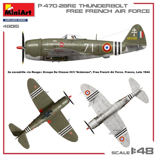 P-47D-28RE Thunderbolt 'Free French Air Force' - MiniArt 48015 skala 1 - Imagen 4 de 10
