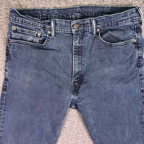 Levis 505 Jeans Herren 38x30 Blau Regular Straight Dark Wash Freizeit Stretch Denim - Bild 5 von 13