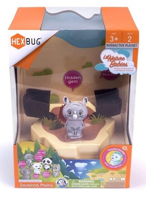 HEXBUG Lil' Nature Babys Savanne Plains, schwarze Nashornnester