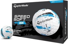 TaylorMade SpeedSoft Ink 1 Dozen 12 Golf Balls New - Blue
