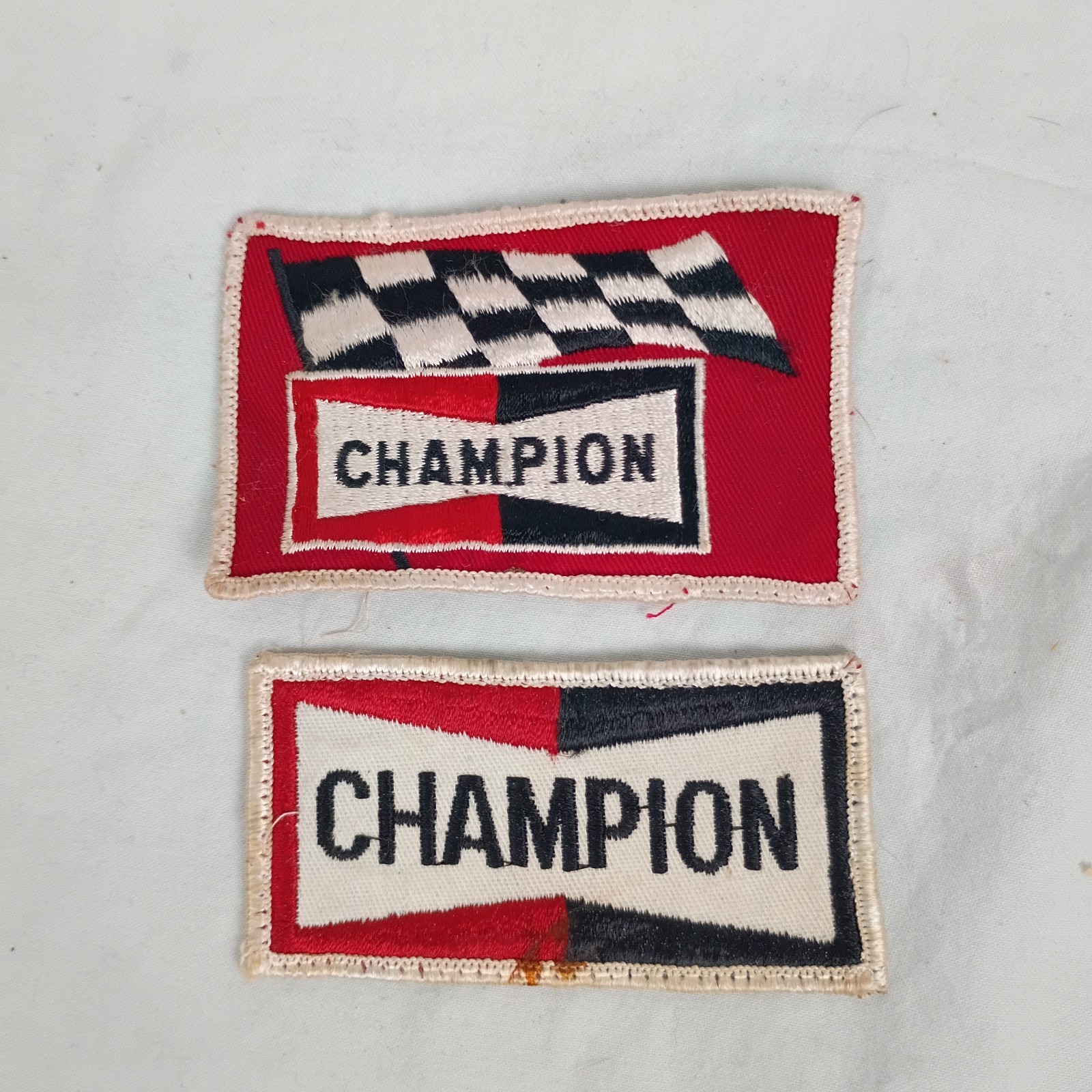 Champion Spark Plugs Jacket Patch 4x2.5 NOS Vintage Racing Lot 2 Auto Oil Gas