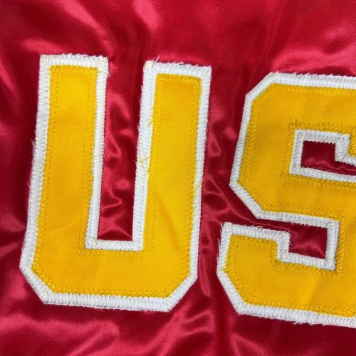 Vintage Soffe US Marines Satin Bomber Jacket Mens XXL Red USMC Embroidered  USA image 11