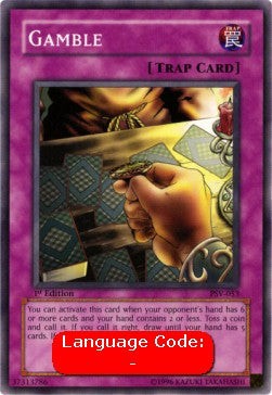 YuGiOh Gamble (V.2) PSV-EN053 Common Englisch Excellent unl.