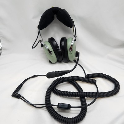 David Clark Pilot Aviation Headset Helicopter Dual Volume Control Flight Takeoff