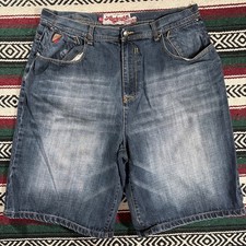 Vintage Akademiks Denim Shorts Men  s 40 Blue Baggy Skater Hip Hop Grunge 90s Y2K