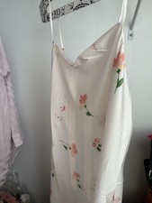 Floral Satin Slip Dress with Spaghetti Straps