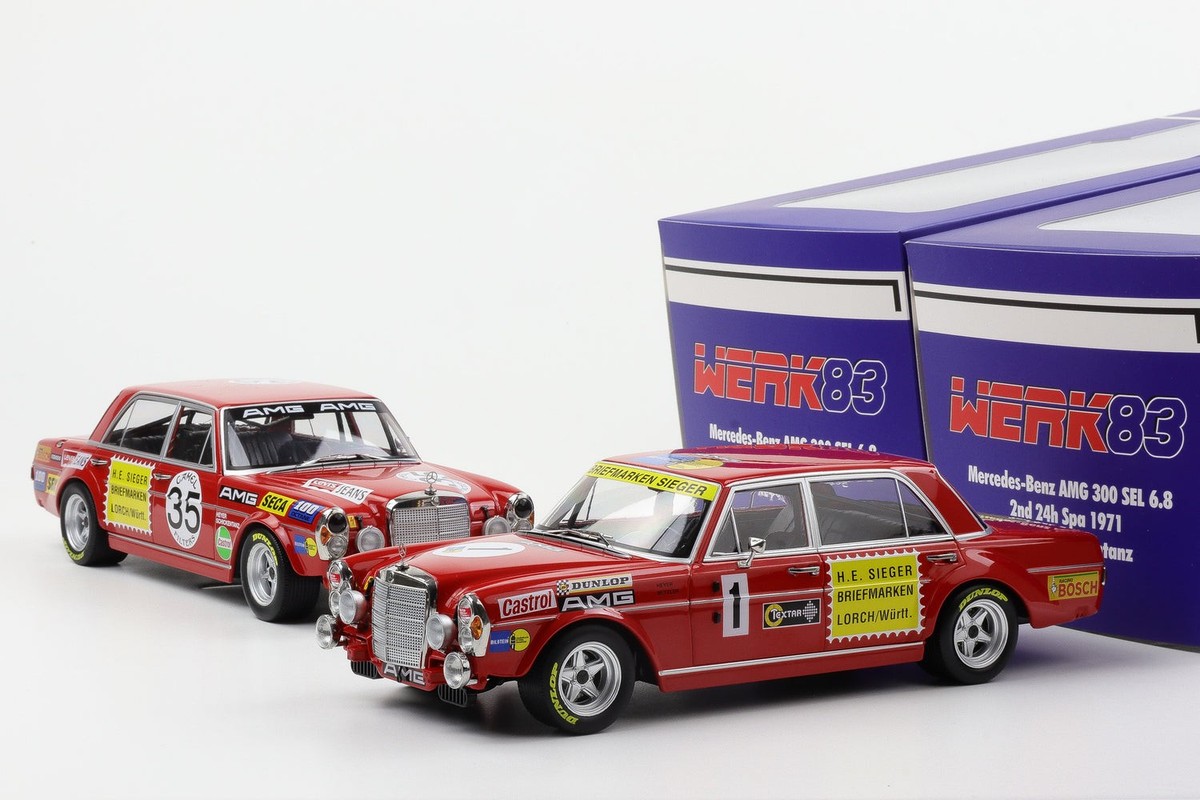 Mercedes-Benz 300SE レッド 1/18 Mercedes-Benz AMG 300SEL 6.8 1971 Red Pig 1:18 Minichamps