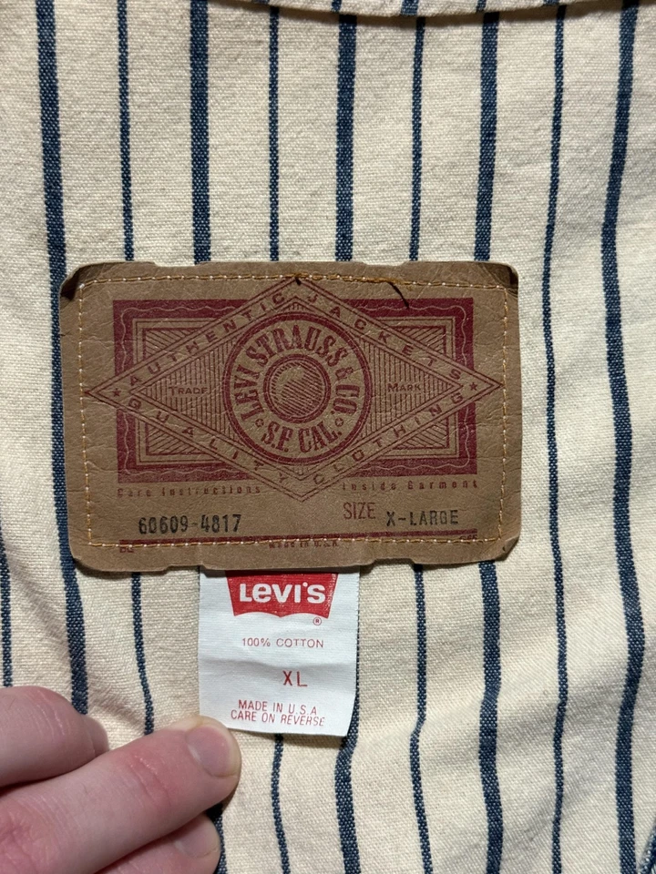 Vintage Levi's SilverTab Vest Mens XL Blue Denim Button Front Made in USA 90s - Image 2 of 4