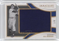 2022 Panini Immaculate Hall of Fame Jumbo Materials 1/5 Gil Hodges HOF n8a