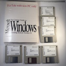 Microsoft Windows 3.1 Operating System Boxed Set Manual 3.5" Floppy Un-Tested
