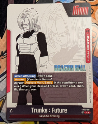 Trunks : Future - SB02-001 Gold Leader Manga Booster 02 Dragon