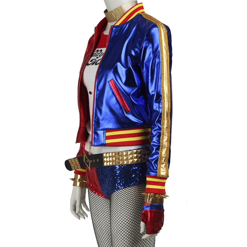 Disfraz de Escuadrón Suicida Joker Harley Quinn Disfraz Sexy Conjunto Con Accesorios Foto 4 de 4