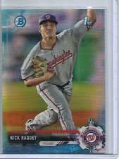 Nick Raquet 2017 Bowman Chrome Draft Light Blue Refractor Rookie #201/399