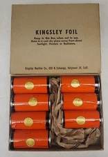 Vintage Red Kingsley Embossing Hot Foil Rolls in Box 7 Red 3" Rolls NOS