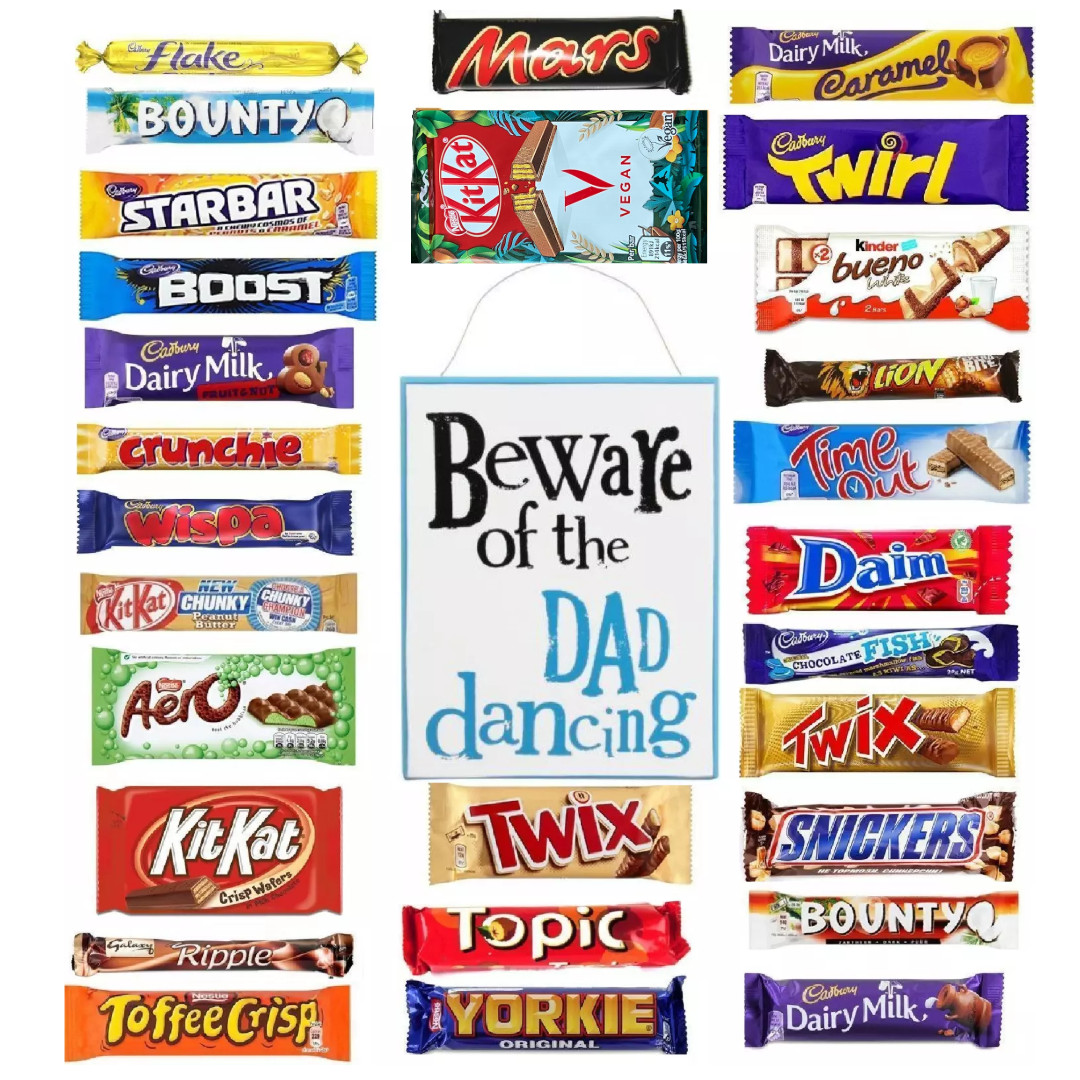 Variety Chocolate Huge 21 Bar Day Cadbury Nestle & Door Plaques Father's Day Dad