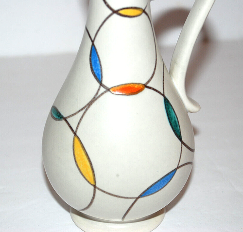 Western Germany Pottery Ceramic Pitcher Bottle Vase Mid Century Modern 1786 Rare - Picture 14 of 22