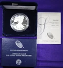 2016 W American Eagle Silver Proof 1oz 30th Anniversary Edged Lettering BOX&COA