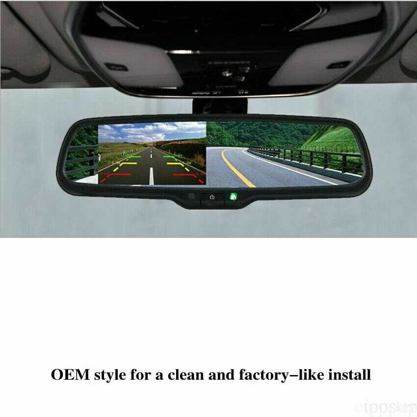 4.3" Replacement OEM Mirror Monitor No1 Bracket + Backup Camera For Ford Mustang - Image 2 of 4