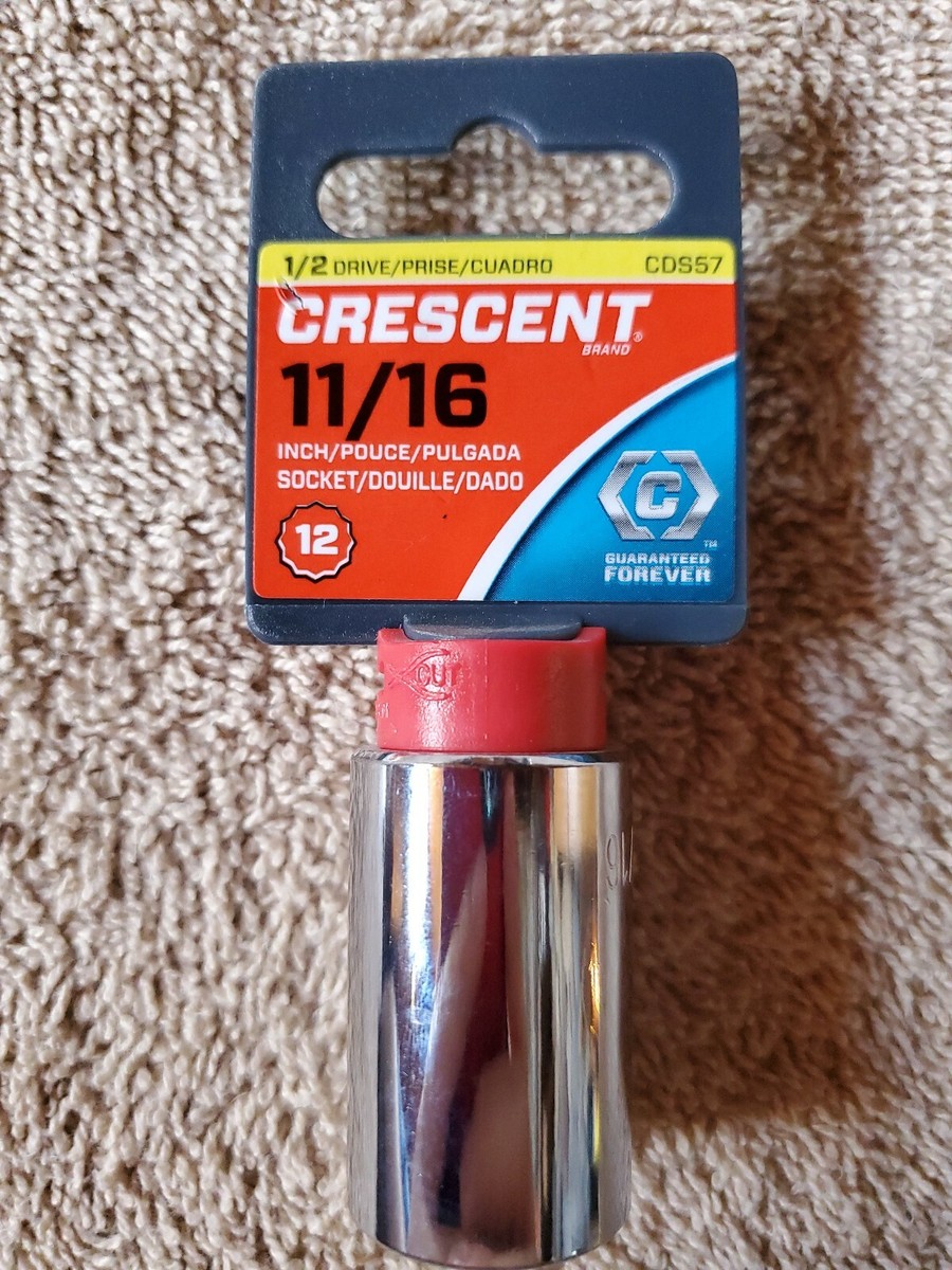 Crescent Ratsche Steckschlüssel – 1/2 Zoll Antrieb, 12-kant, SAE-Norm, Größe 1-1/16, CDS63N