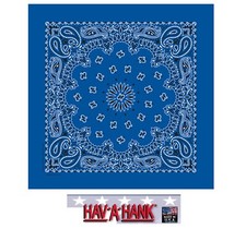 USA Made ROYAL BLUE Paisley BANDANA BANDANNA SCARVE SCARF HEAD SKULL WRAP Cotton