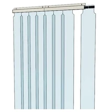 38" X 84" Vinyl Strip Climate Control Curtain Kit Slidein Strips For Freezers Co